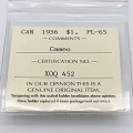 1956 CAMEO Canada $1 Voyageur Silver Dollar Coin ICCS Graded PL-65