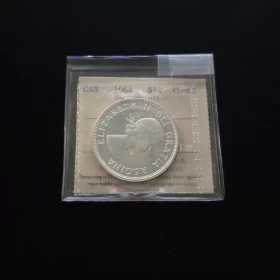 1964 Cameo Canada $1 Voyageur Silver Dollar Coin ICCS Graded PL-63
