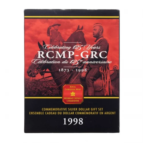 1998 (1873-) Canadian $1 RCMP Commemorative Sterling Silver Dollar Coin & Collector Gift Set