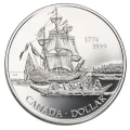 1999 (1774-) Canadian $1 Voyage of Juan Perez 225th Anniv Dollar and Pin Set