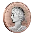 2023 Canadian $1 Peace Dollar - 1 oz Fine Silver Rose Gold Plated Coin