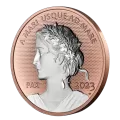 2023 Canadian $1 Peace Dollar - 1 oz Fine Silver Rose Gold Plated Coin