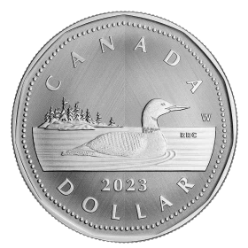 2023 Canada $1 Tribute: W Mint Mark - Loon 1 oz Fine Silver Coin