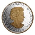 2024 Canadian $1 Peace Dollar - 1 oz Fine Silver Gold-plated Coin