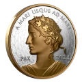 2024 Canadian $1 Peace Dollar - 1 oz Fine Silver Gold-plated Coin