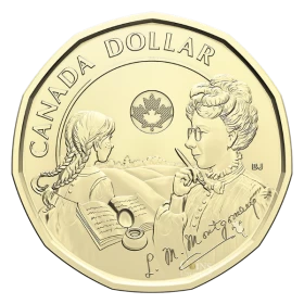2024 Canada $1 Birth of L. M. Montgomery 150th Anniversary Non-colourized Loonie Coin (Brilliant Uncirculated)