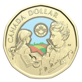 2024 Canada $1 Birth of L. M. Montgomery 150th Anniversary Colourized Loonie Coin (Brilliant Uncirculated)