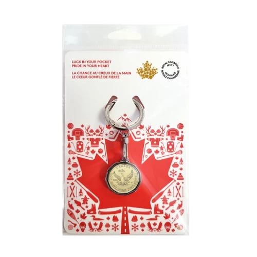 2026 Canada $1 Lucky Loonie in Keychain