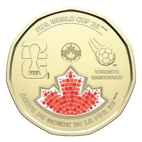 2026 Canada $1 FIFA World Cup 2026ᵀᴹ Colourized Loonie Coin (Brilliant Uncirculated)