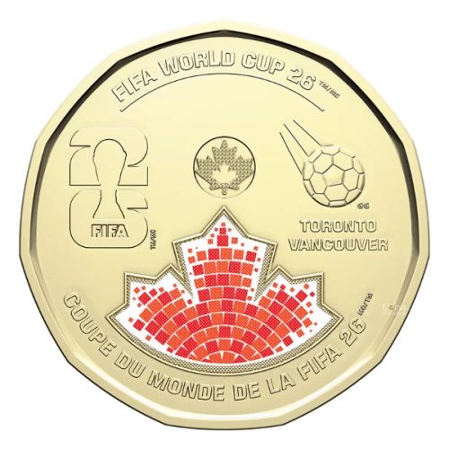 2026 Canada $1 FIFA World Cup 2026ᵀᴹ Colourized Loonie Coin (Brilliant Uncirculated)