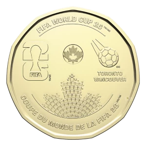 2026 Canada $1 FIFA World Cup 2026ᵀᴹ Non-Colourized Loonie Coin (Brilliant Uncirculated)