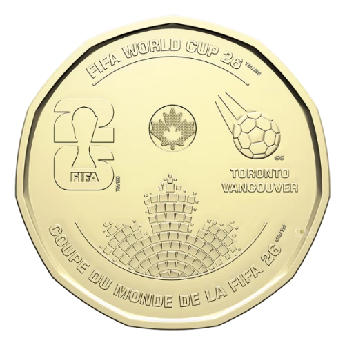 2026 Canada $1 FIFA World Cup 2026ᵀᴹ Non-Colourized Loonie Coin (Brilliant Uncirculated)