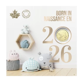 2026 Canada 5-Coin Baby Born In Gift Card Set ft $1 Specially Struck Loonie Dollar