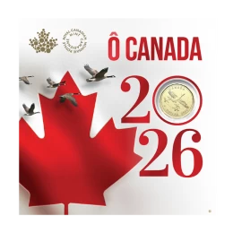 2026 Canada 5-Coin O Canada Coin Gift Card Set ft $1 Specially Struck Loonie Dollar