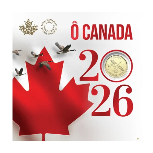 2026 Canada 5-Coin O Canada Coin Gift Card Set ft $1 Specially Struck Loonie Dollar