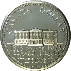 1973 (1873-) Canadian $1 Prince Edward Island Centennial Dollar Coin (Proof Like)