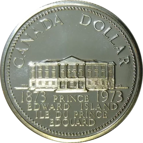 1973 (1873-) Canadian $1 Prince Edward Island Centennial Dollar Coin (Proof Like)