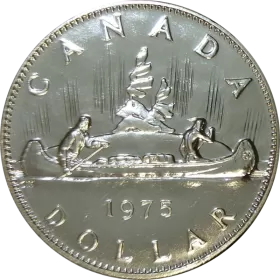 1975 Canadian $1 Voyageur Dollar Coin (Proof Like)
