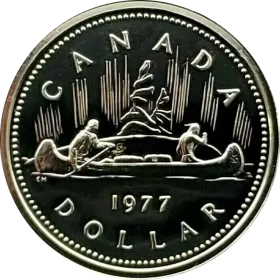 1977 Canadian $1 Voyageur Dollar Coin (Proof Like)