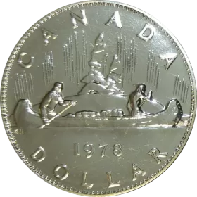 1978 Canadian $1 Voyageur Dollar Coin (Proof Like)