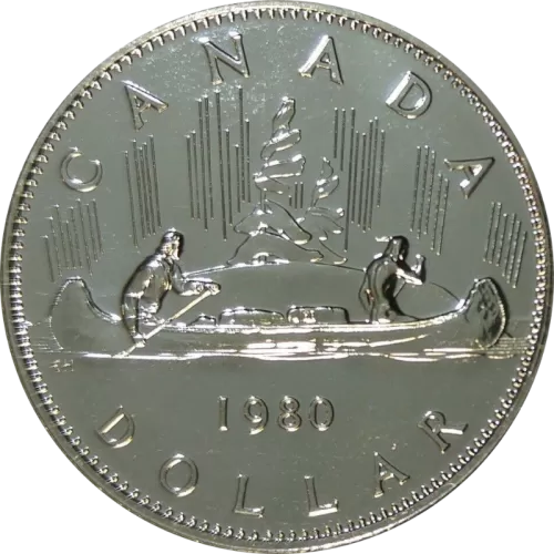 1980 Canadian $1 Voyageur Dollar Coin (Proof Like)