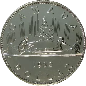 1982 Canadian $1 Voyageur Dollar Coin (Proof Like)