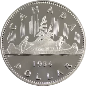 1984 Canadian $1 Voyageur Dollar Coin (Proof Like)