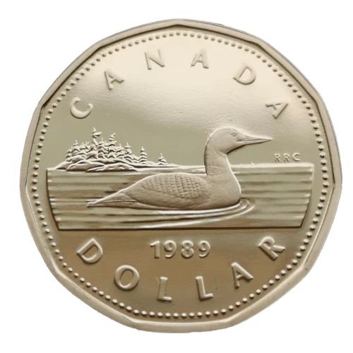 1989 Canadian $1 Common Loon Dollar Proof Coin