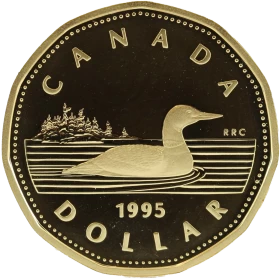 1995 Canadian $1 Common Loon Dollar Proof Coin