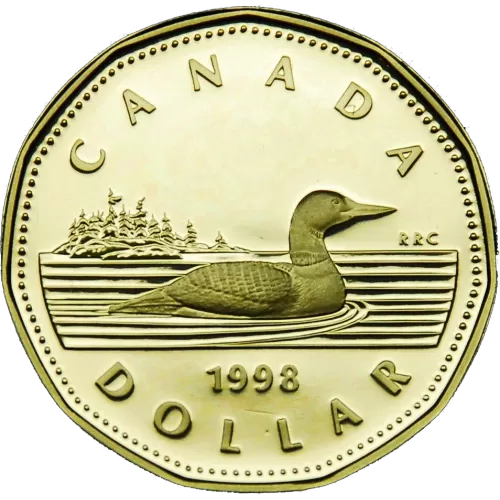 1998 Canadian $1 Common Loon Dollar Proof Coin