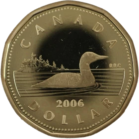 2006 Canadian $1 Common Loon Dollar Proof Coin