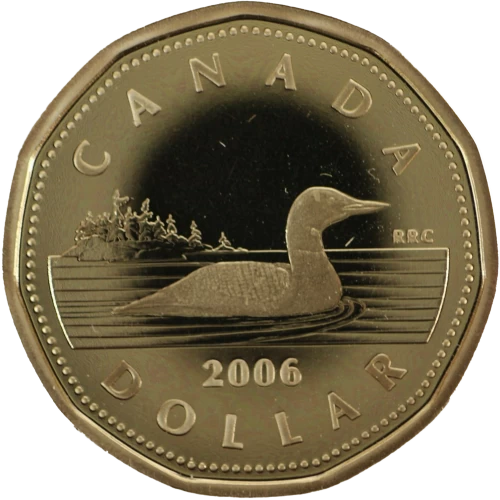 2006 Canadian $1 Common Loon Dollar Proof Coin