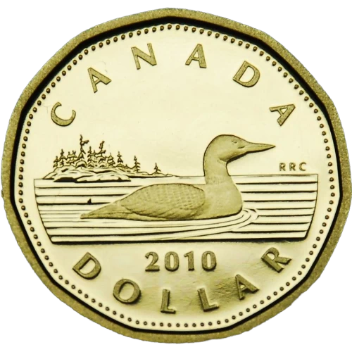 2010 Canadian $1 Common Loon Dollar Proof Coin