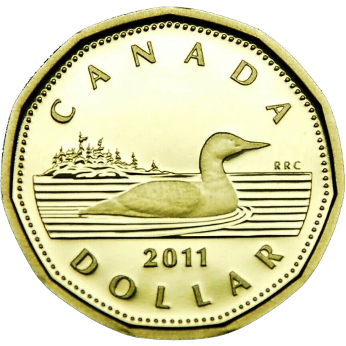 2011 Canadian $1 Common Loon Dollar Proof Coin