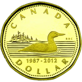 2012 Canadian $1 Common Loon Dollar Proof Coin