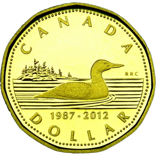 2012 Canadian $1 Common Loon Dollar Proof Coin
