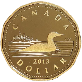 2013 Canadian $1 Common Loon Dollar Proof Coin