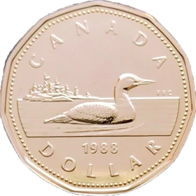 1988 Canadian $1 Common Loon Dollar Specimen Coin