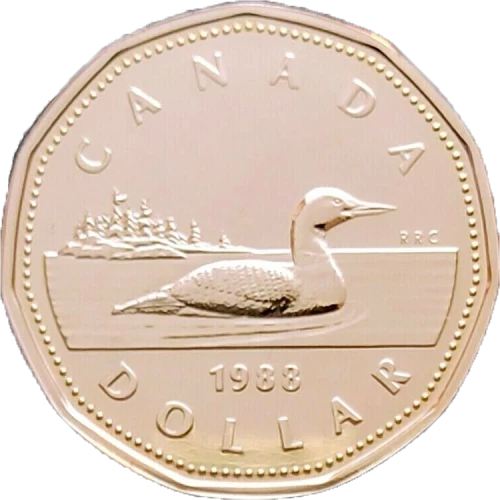 1988 Canadian $1 Common Loon Dollar Specimen Coin