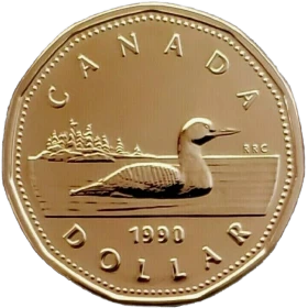 1990 Canadian $1 Common Loon Dollar Specimen Coin