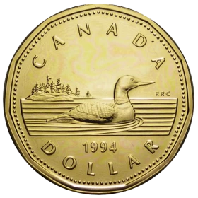 1994 Canadian $1 Common Loon Dollar Specimen Coin