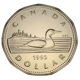 1995 Canadian $1 Common Loon Dollar Specimen Coin