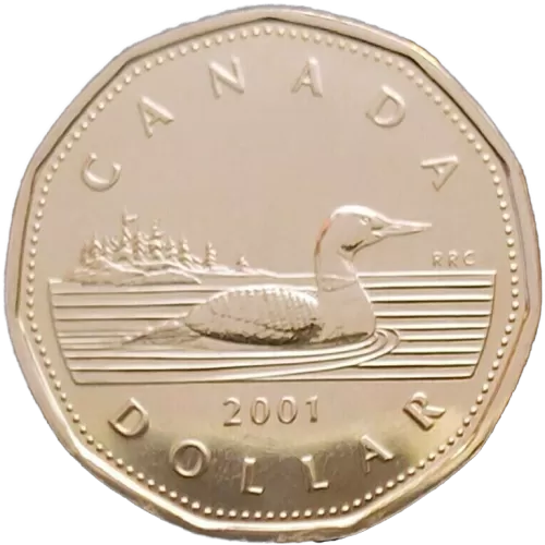 2001 Canadian $1 Common Loon Dollar Specimen Coin