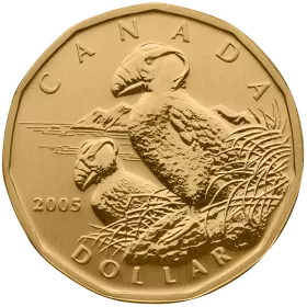 2005 Canadian $1 Tufted Puffin Loonie Dollar Specimen Coin