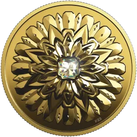 2019 Canadian $200 Purely Brilliant Collection: Forevermark Black Label Square - 1 oz Pure Gold Coin (Ultra-High Relief)