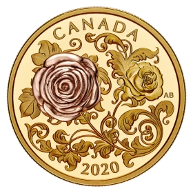 2020 Canadian $200 The Queen Elizabeth Rose - 1 oz Pure Gold Coin