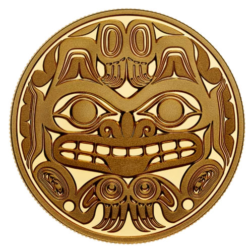 2020 Canadian Bill Reid: Xhuwaji, Haida Grizzly Bear - 1 oz Pure Gold Coin