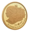 2022 (1952-) Canadian $200 Queen Elizabeth II's Royal Cypher - 1 oz Pure Gold Coin