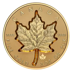 2022 Canadian $200 Super Incuse Gold Maple Leaf - 2 oz Pure Gold Coin