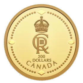 2023 Canadian $200 His Majesty King Charles III’s Royal Cypher - 1 oz Pure Gold Coin